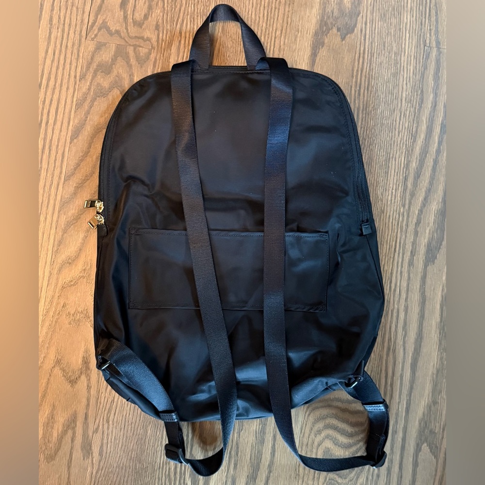 TUMI - Just In Case Foldable Backpack - Black with Gold Hardware - Picture 7 of 9